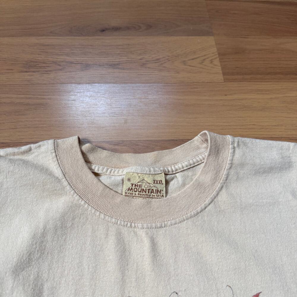 Vintage 2004 The Mountain Amy Brown Fairy Core Tan Art Oversized Shirt Sz 3XL - Picture 4 of 8